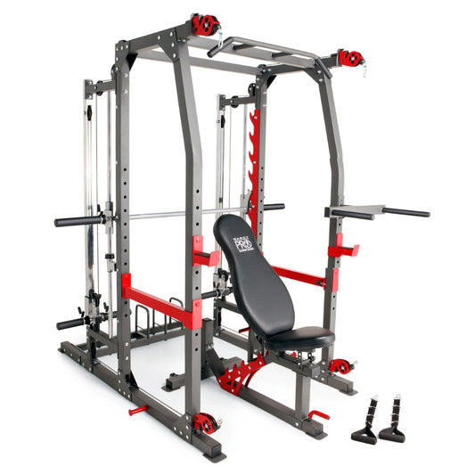 Marcy Pro SM-4903 Multi Gym Cage Smith Machine & Adjustable Weight Bench